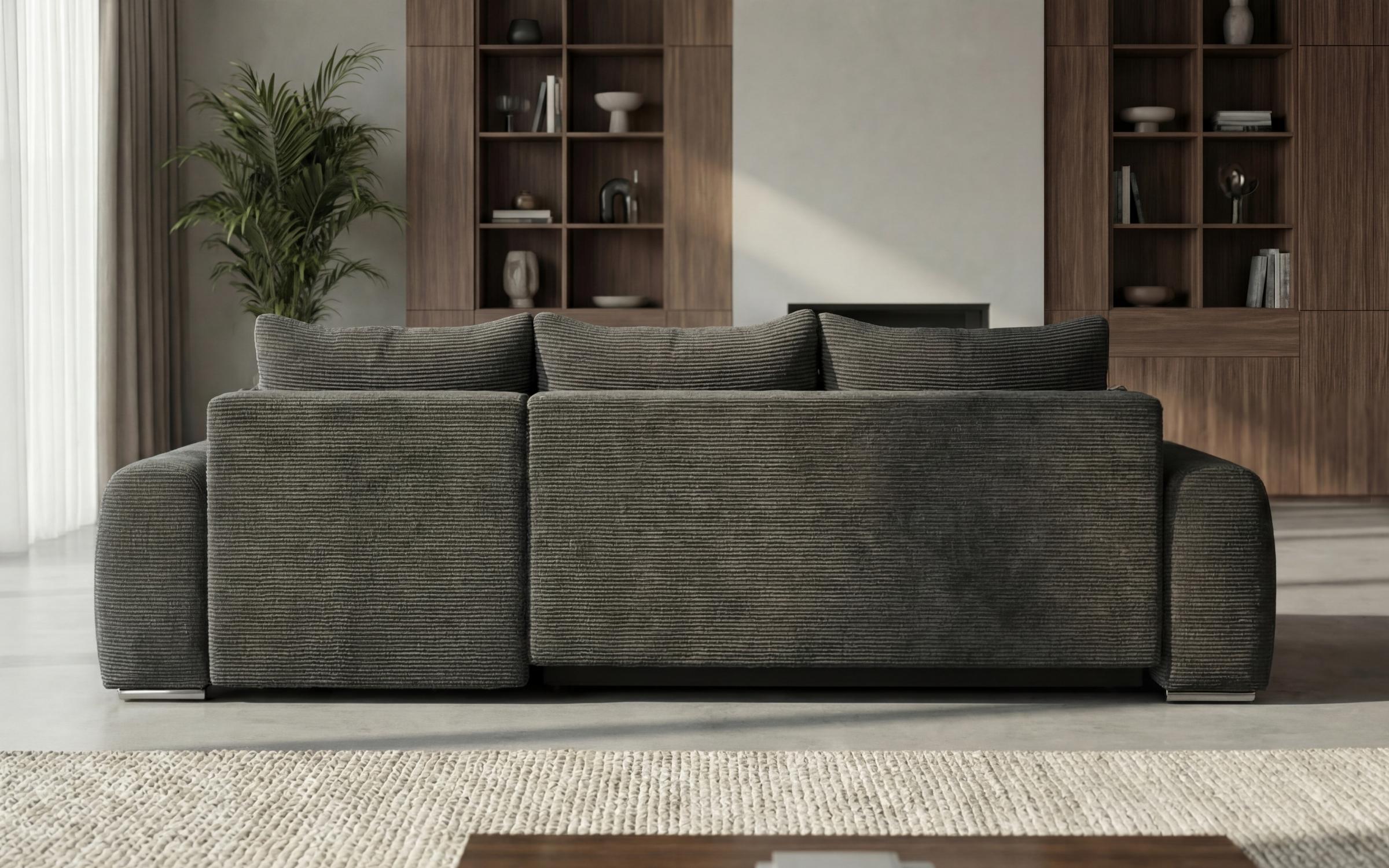 Extendable corner sofa Apollo Spring, dark grey  5